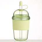 630ML straw cup (with lid/straw) – coffee, milk, tea, water, juice; Ins-style, office-friendly