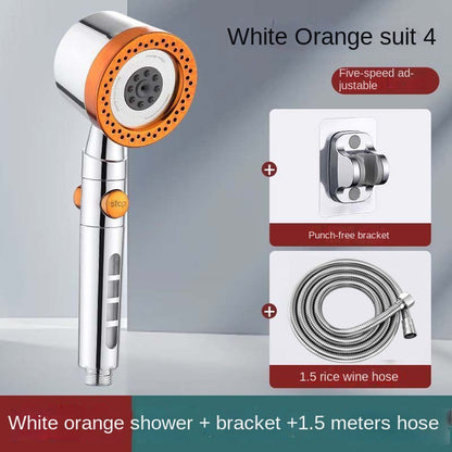 Upgraded shower showerhead with enhanced pressure and a handheld filter nozzle for showering and bathing