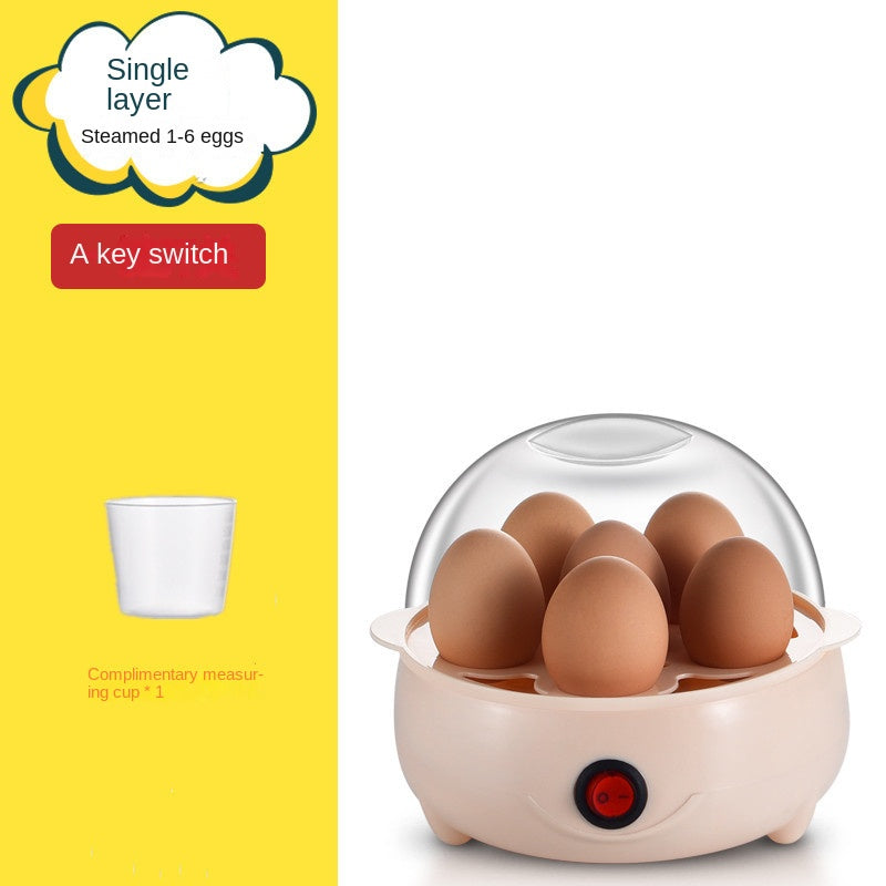 Egg Cooker Anti-Dry Burn Small Steamed Egg Machine Mini Egg Boiler Household Breakfast Gadget