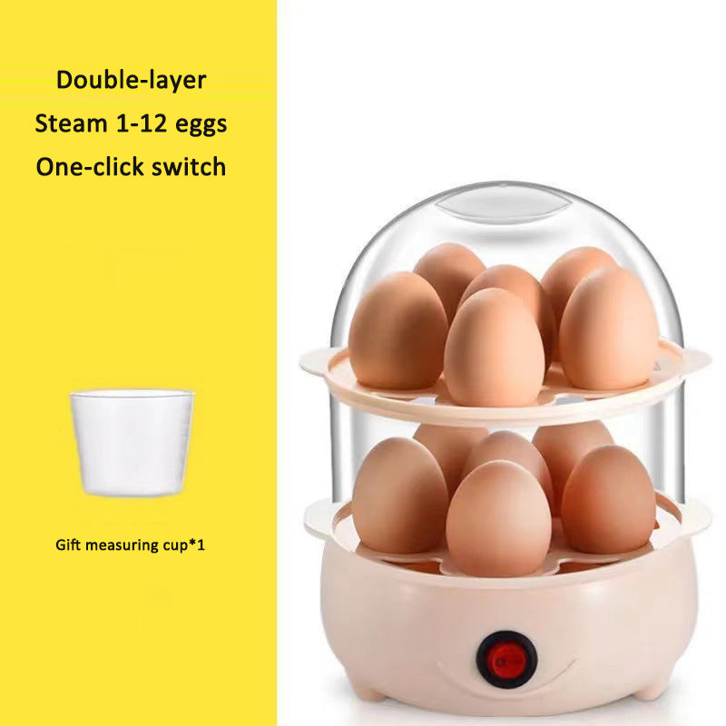 Egg Cooker Anti-Dry Burn Small Steamed Egg Machine Mini Egg Boiler Household Breakfast Gadget