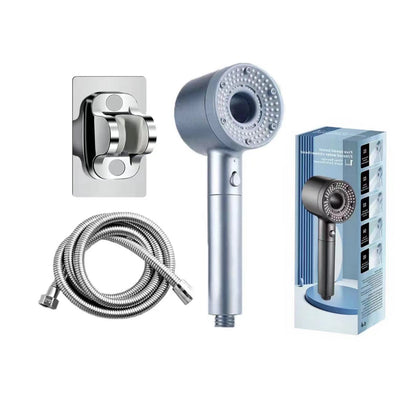 Hollow out household super pressurized showerhead bathroom water heater turbo large water outlet five level filter showerhead