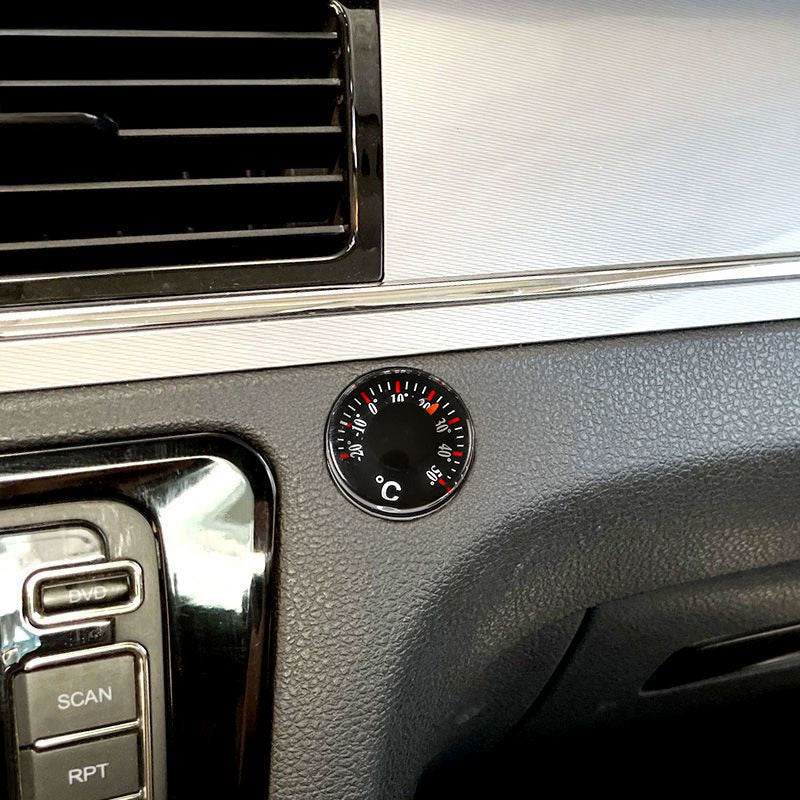 Practical mini round thermometer, plastic waterproof dial, 20mm scale, high-precision, for office.