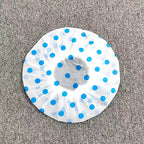 Thickened Shower Cap Wholesale Non-disposable Waterproof Polka Dot PVC Adult Bath Cap PE Oil-proof