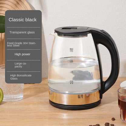 High boron glass multifunctional kettle with automatic power-off LED light and electric kettle