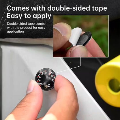 Practical mini round thermometer, plastic waterproof dial, 20mm scale, high-precision, for office.