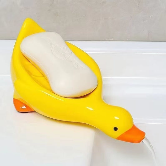 Cute little yellow duck soap box draining toilet sink new soap box
