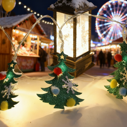 Non woven Christmas tree Christmas lights LED light string