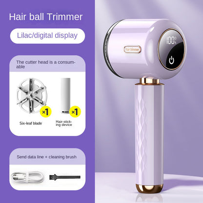 Fuzz Trimmer with Digital Display for Home Use, Rechargeable Sweater Defuzzer and Hair Remover 2-in-1