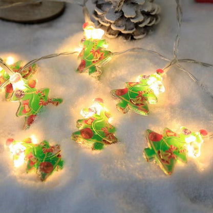 Colorful Christmas tree, Christmas lights, LED light string